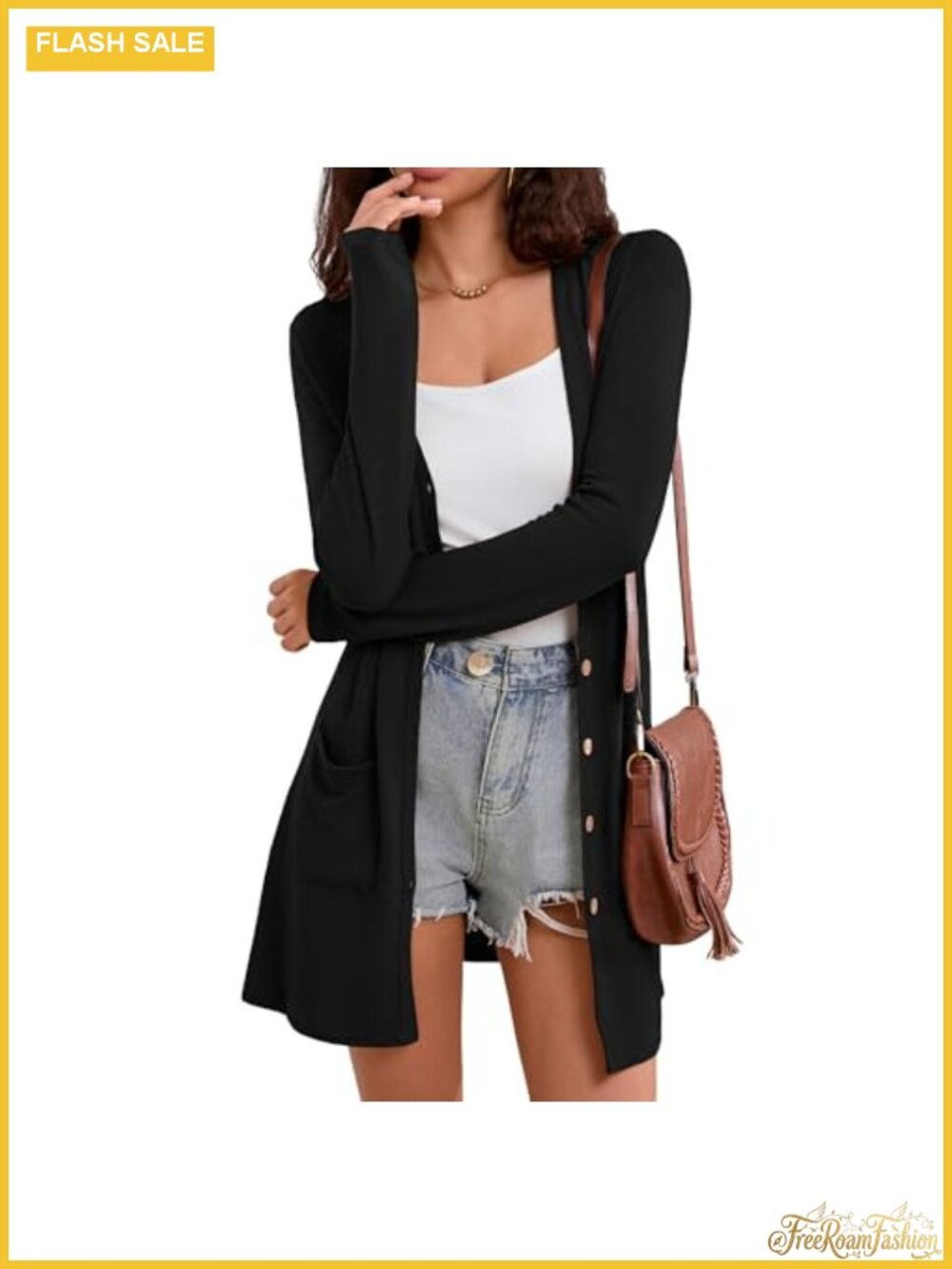 Womens Lightweight Long Sleeve Open Front Cardigan Sweater
